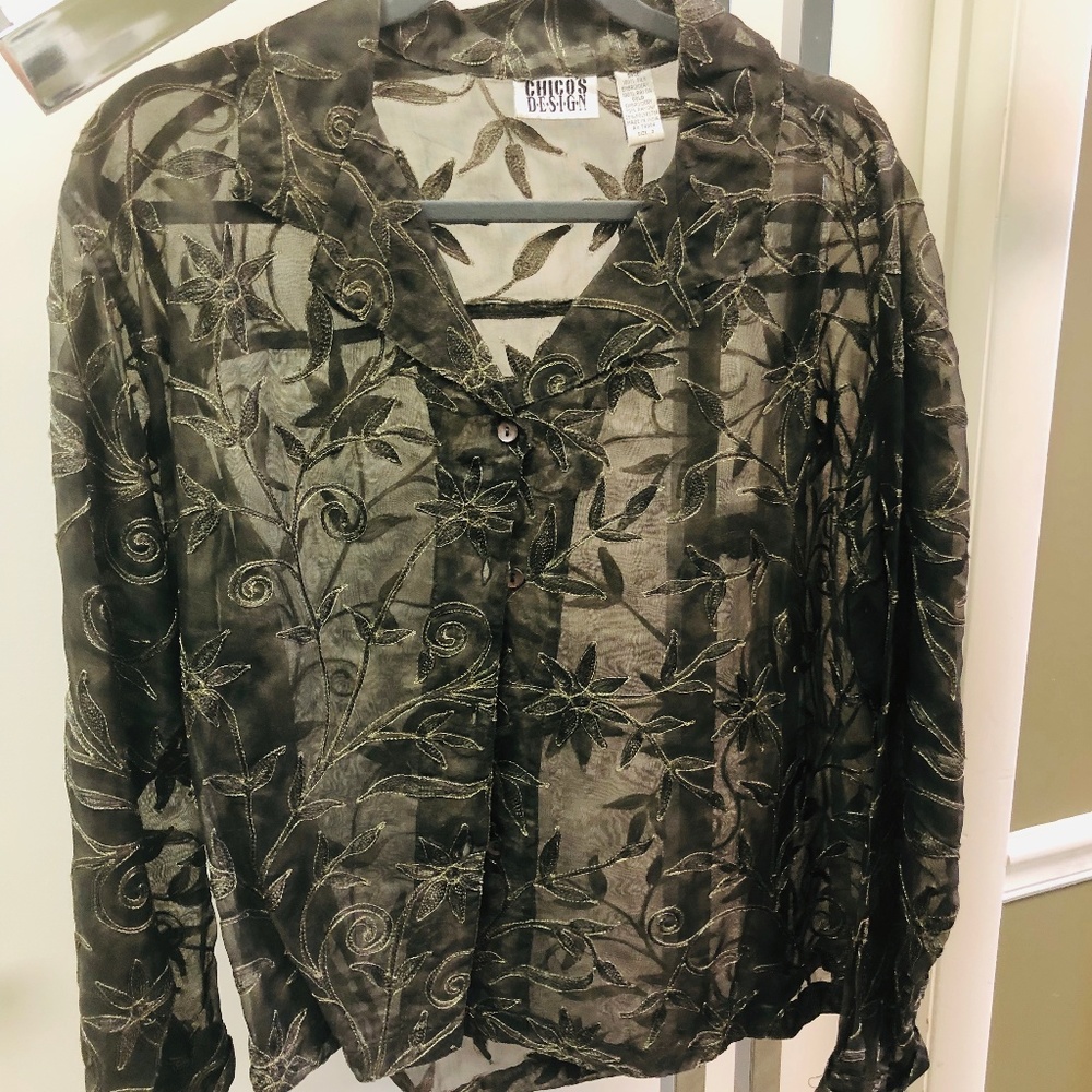 Black evening blouse